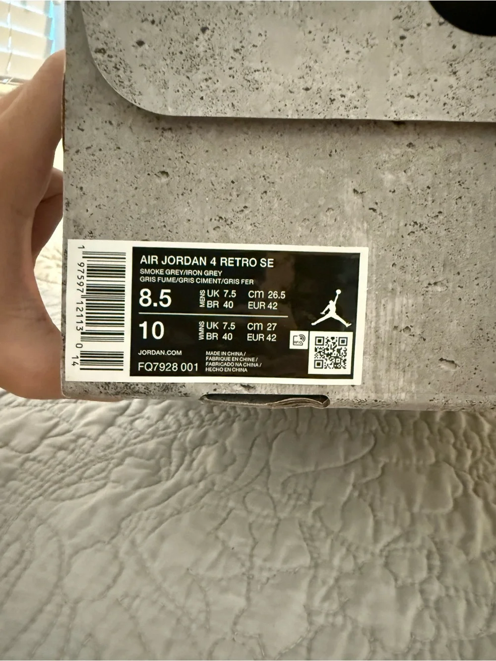 Jordan Kids' Grey Suede Retro Sneakers